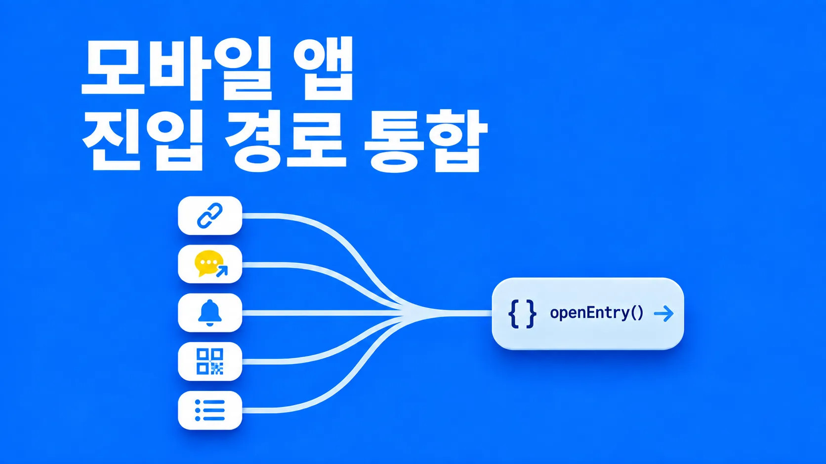 다섯 진입 경로가 openEntry 함수로 합쳐지는 표지 이미지